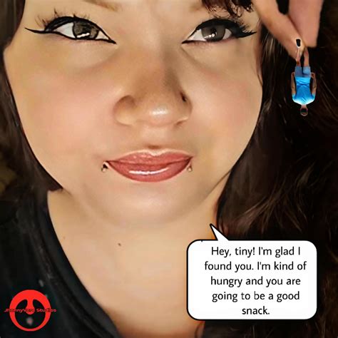 Spicy Cinnamon finds a tiny snack for her : r/Vore_Giantess