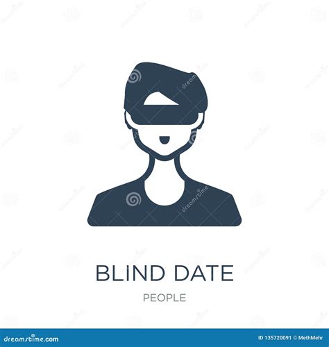Blind Date Icon in Trendy Design Style. Blind Date Icon Isolated on ...