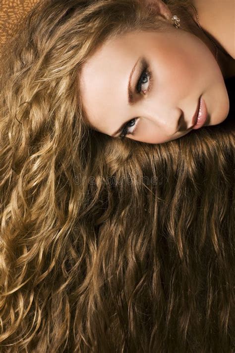 woman  long hair stock photo image  attractive