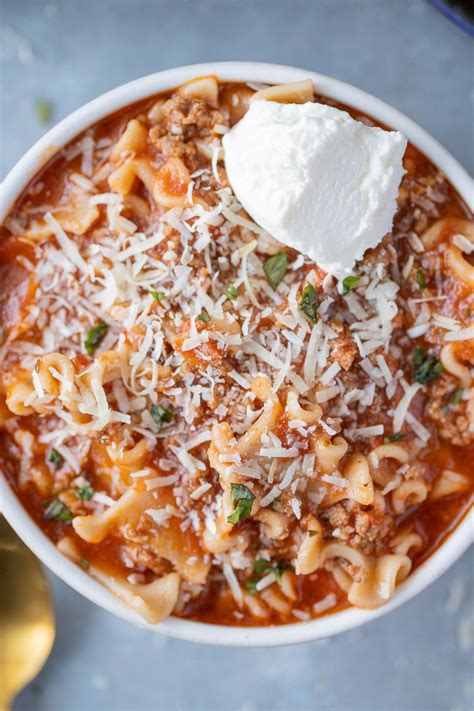 Easy Lasagna Soup | The Clean Eating Couple