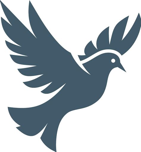 pigeon bird logo template icon squab dove icon flat style logo symbol