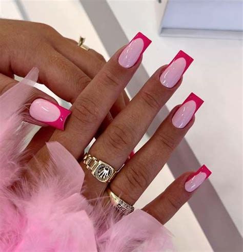 Unhas Decoradas Rosa Com Francesinha - Ideias de Unhas com Francesinha Rosa - Mulher Além da Mãe