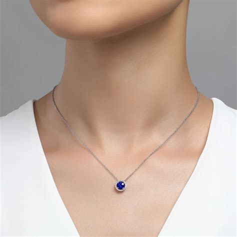Lafonn Sterling Silver Sapphire & Lassaire Necklace - Engels Jewelry Co.