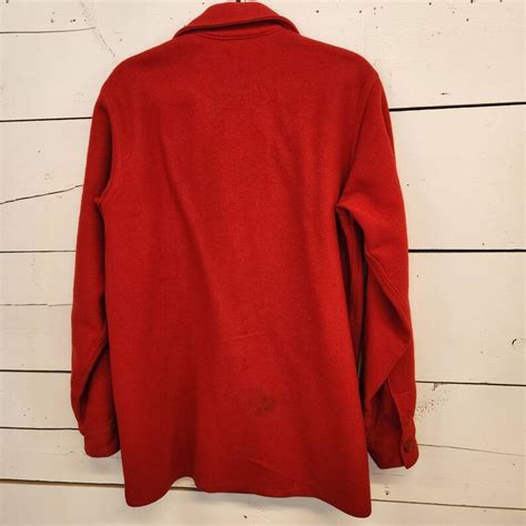 vintage red bsa red wool jacket etsy