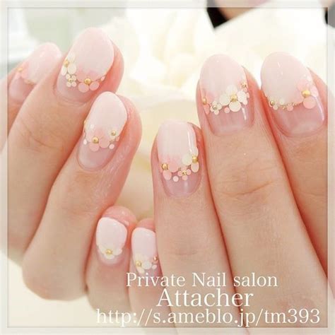 bridal nails korean