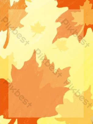 Maple Leaf Yellow Background Design Backgrounds | PSD Free Download - Pikbest