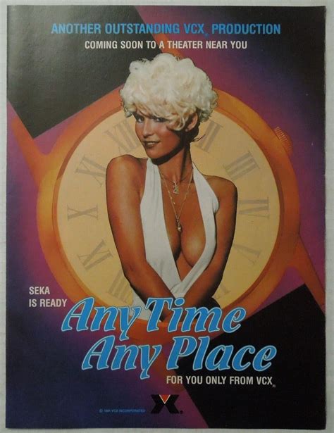 1981 Adult Film Star SEKA in ANY TIME, ANY PLACE Movie Theatre Magazine