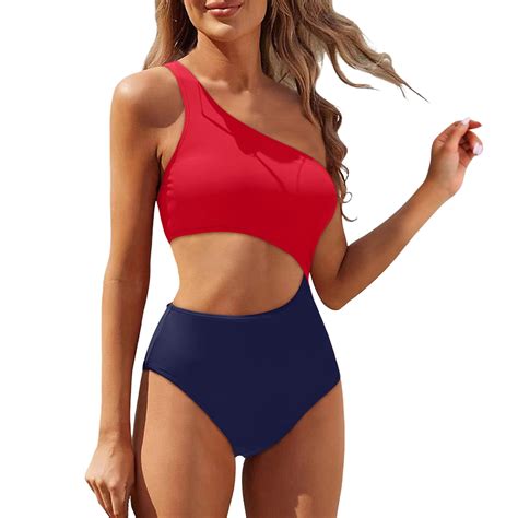 Rhuody One Piece Swimsuit Womens Sleeveless Mesh Swimwear Push Up