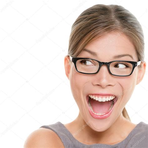 Excited woman looking — Stock Photo © Maridav #34123689