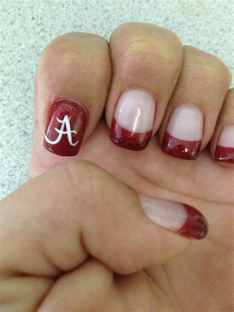 alabama crimson tide nails