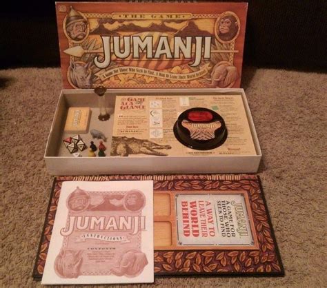 Vintage 1995 Jumanji Movie Board Game Milton Bradley 100% COMPLETE IN ...