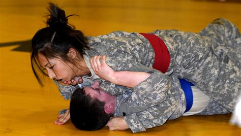 Female Soldier In Combat