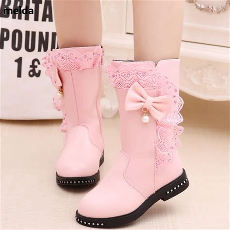 4 13 Year Old Autumn Winter New Girls Fashion Boots Princess Rivets Pu Leather Boots Kids ...