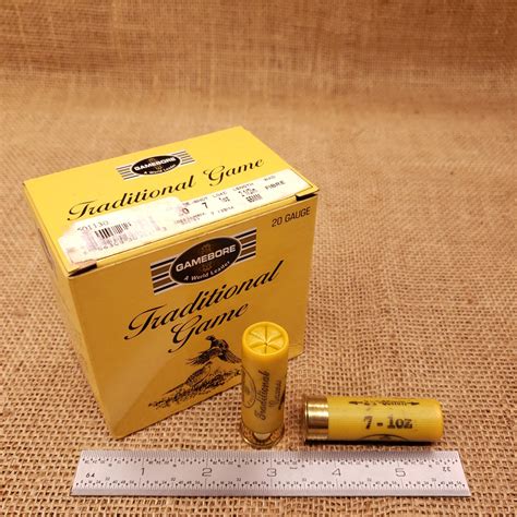Gamebore Traditional Game 20GA #7 Shot 2.5 Inch | Box of 25 | Old Arms