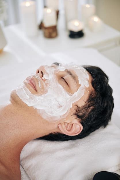 Premium Photo | Man with soothing face mask