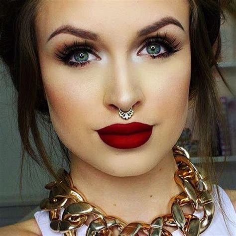 Bull Ring Nose Piercing - 20 Eye Catching Hoop Nose Piercing Pictures ...