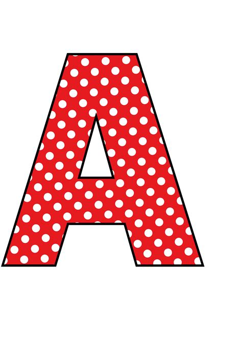 A Com Bolinha Em Cima - A vermelho com bolinha branca | Moldes de letras, Letra a, Letras