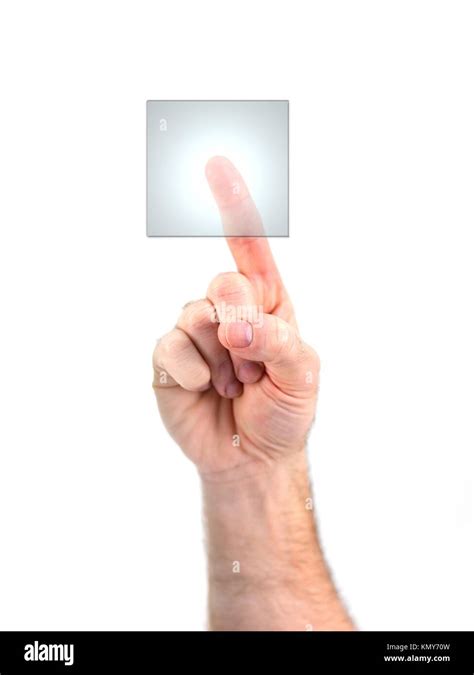 hand touching  modern touch screen stock photo alamy
