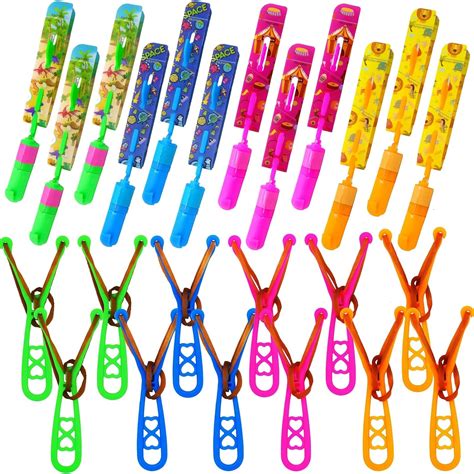 Amazon.com: JX Rocket Slingshot Flying Toys with Led Lights,12Pcs LED