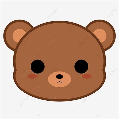 brown bear face clipart