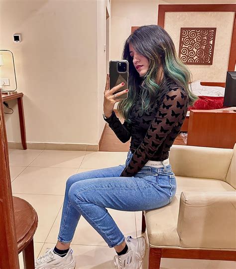 Xyaa's Denim Look: Indian Streamer Shagufta Iqbal's Fashion Statement