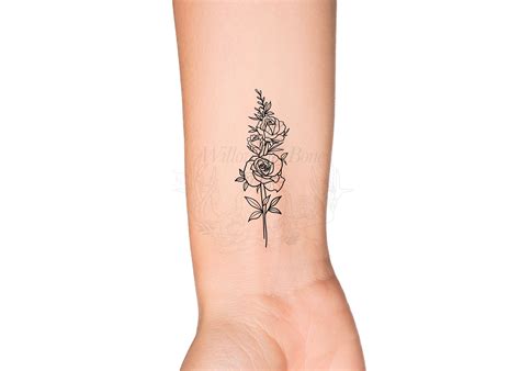 June Birth Flower Tattoo