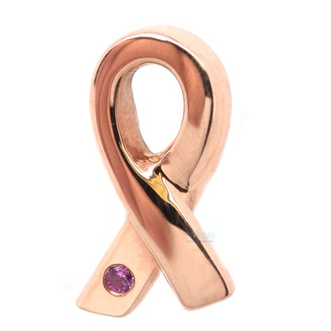 bvla body vision breast cancer awareness ribbon threaded   gold