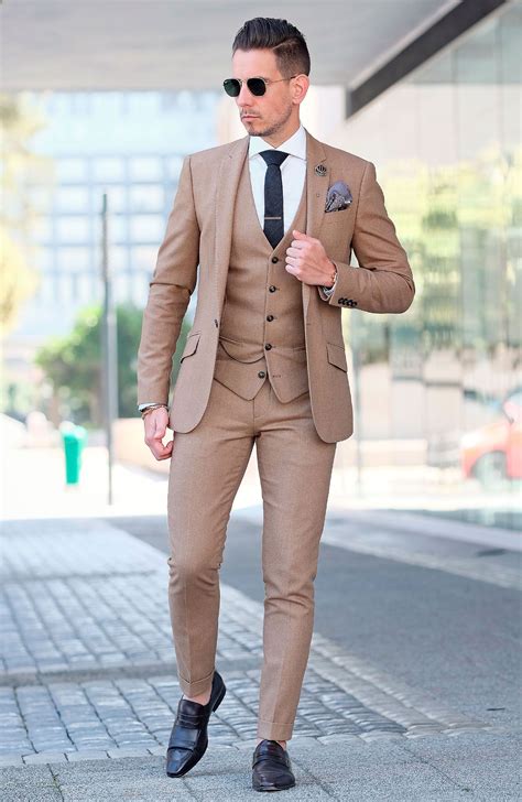 camellia dark brown lapel flower men suit outfit men dress outfits