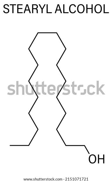 Stearyl Alcohol Molecule Skeletal Chemical Formula Stock Vector (Royalty Free) 2151071721 ...