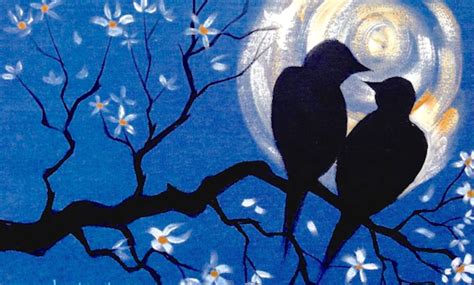 Bird Silhouette Painting at PaintingValley.com | Explore collection of ...