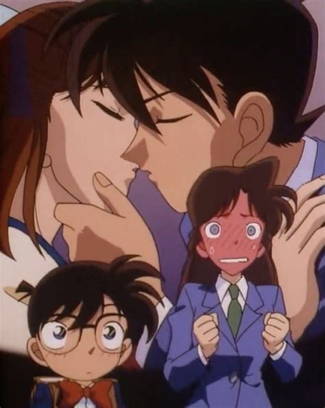 detective conan ran  shinichi moments