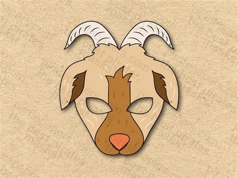 Goat Mask Printable Paper DIY for Kids and Adults. PDF - Etsy