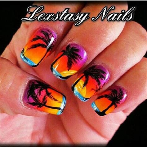 Love the Hawaiian nails! | Tropical nails, Vacation nail art, Hawaiian ...