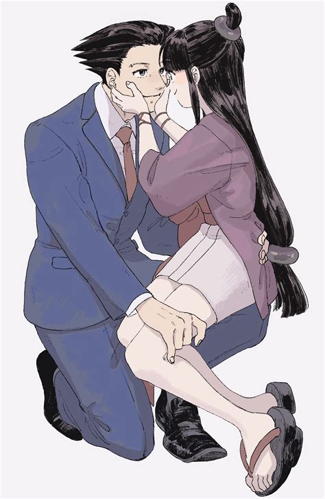 phoenix wright and maya fey (ace attorney) drawn by omen_hohoho | Danbooru