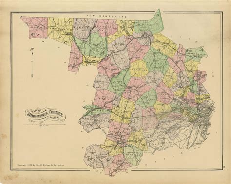 Map of Middlesex County - Art Source International