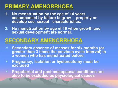 PPT - AMENORRHOEA Primary & Secondary PowerPoint Presentation, free ...