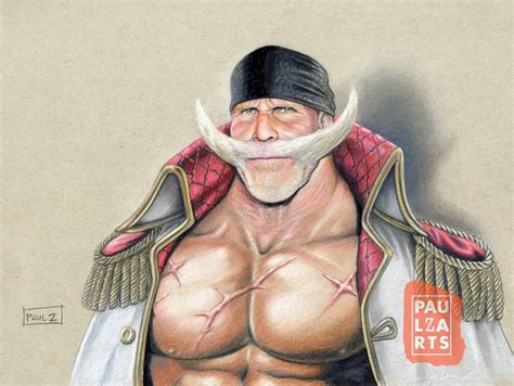 My drawing of Whitebeard. Prismacolor on Strathmore gray toned paper ...