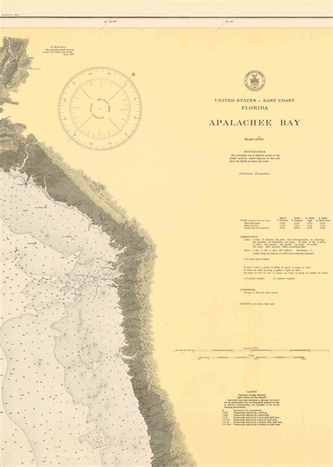 Apalachee Bay 1942 Nautical Map Reprint Florida 80000 AC - Etsy