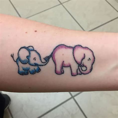 Baby Elephant Silhouette Tattoo