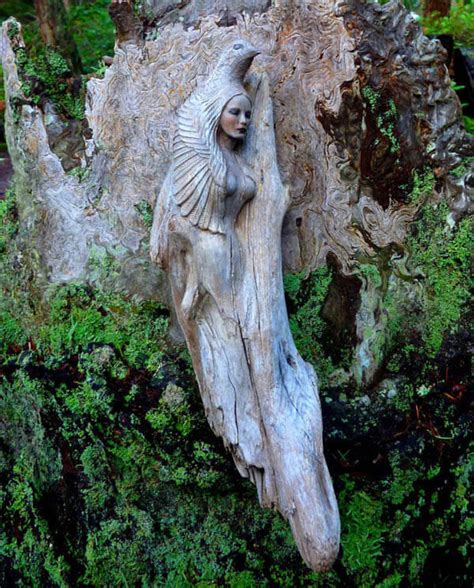 Driftwood Spirit: Stunning Sculptures Carved Out of Driftwood and Shells - Design Swan