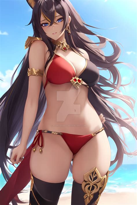 Dehya from Genshin Impact in a Bikini by AiArtShines on DeviantArt