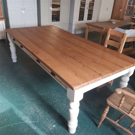 recraft upcycled reclaimed pine farmhouse rustic kitchen dining table