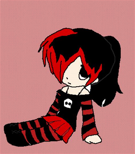 Editing Chibi Emo Girl - Free online pixel art drawing tool - Pixilart