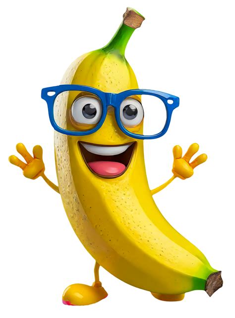 Cartoon, Banana, Fruit, Cut Out Free Stock Photo - Public Domain Pictures