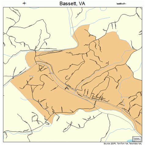 Bassett Virginia Street Map 5104872