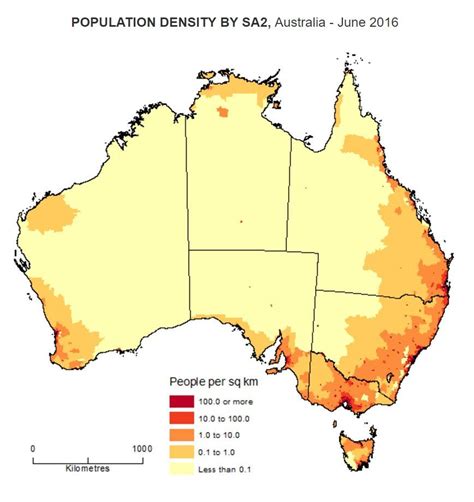 Australian väestöstä kartta - Väestö kartta Australia (Australia ja ...