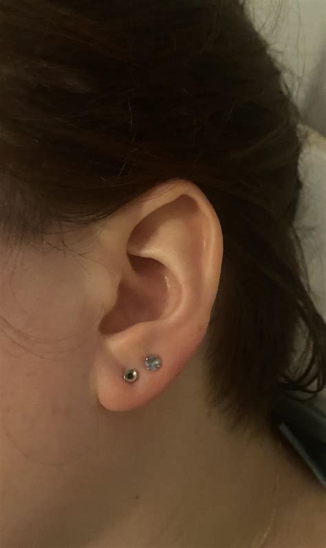 first stretch, 14g plugs! I plan on dead stretching but had to use a ...