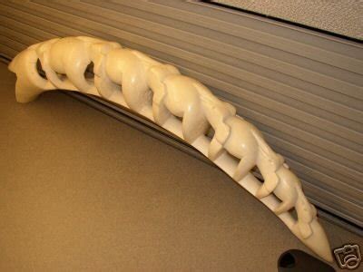 African Ivory Elephant Tusk Carving Authentic Pre-Ban | #17578285