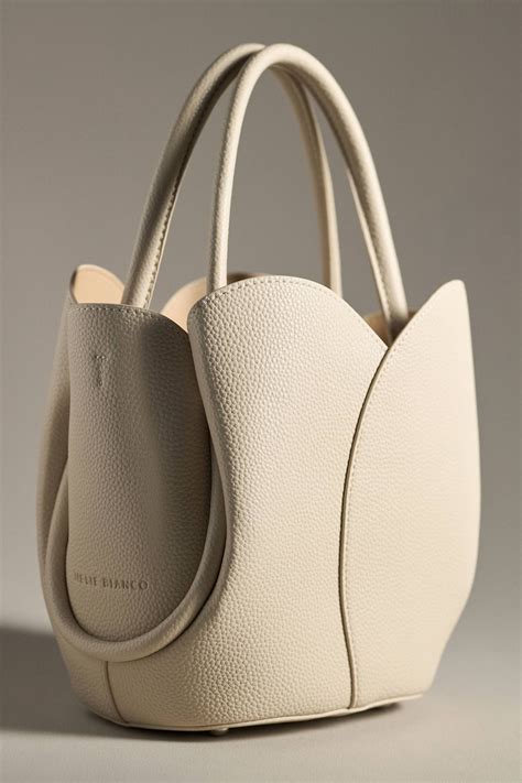 Melie Bianco Tulip Top-Handle Crossbody Tote | Leather handbag patterns