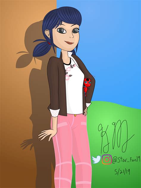 Marinette poses... with Tikki by HDKyle on DeviantArt